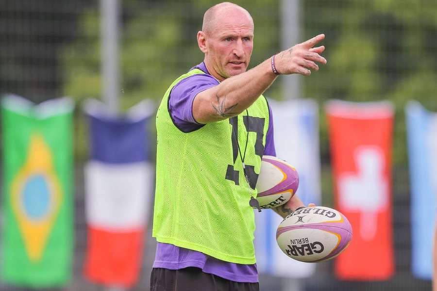 Gareth Thomas preparing for a match during the Gay Rugby Championship