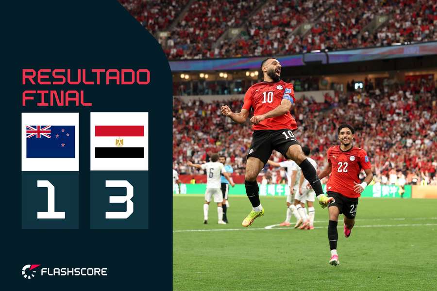 Mohamed Salah, do Egito, celebra o golo frente à Nova Zelândia Mohamed Salah, do Egito, celebra o golo frente à Nova Zelândia