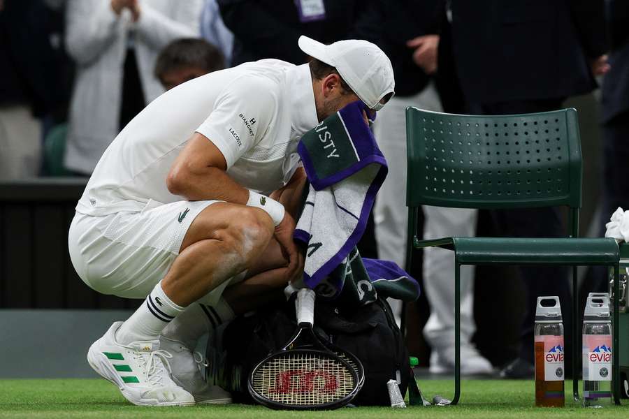 Grigor Dimitrov weinte nach seiner Verletzung bittere Tränen.