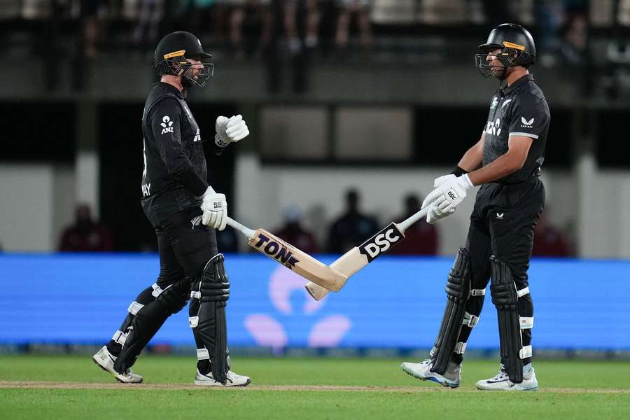 Conway and Ravindra celebrate their partnership