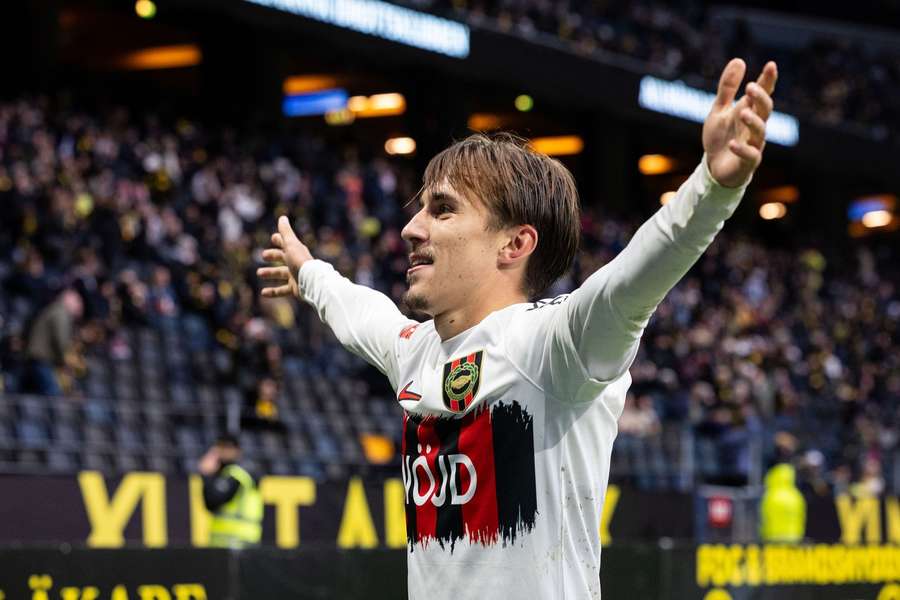 Anton Kurochkin celebrates scoring BP's fifth against AIK Anton Kurochkin celebrates scoring BP's fifth against AIK
