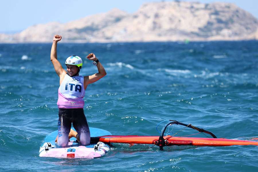 Marta Maggetti of Italy celebrates after winning gold