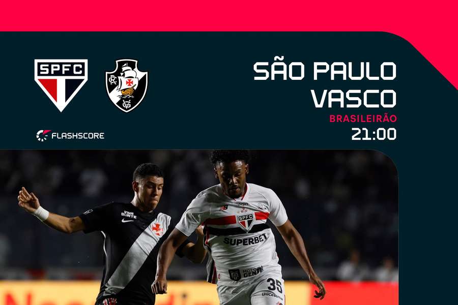 São Paulo e Vasco se enfrentam neste sábado (17) São Paulo e Vasco se enfrentam neste sábado (17)