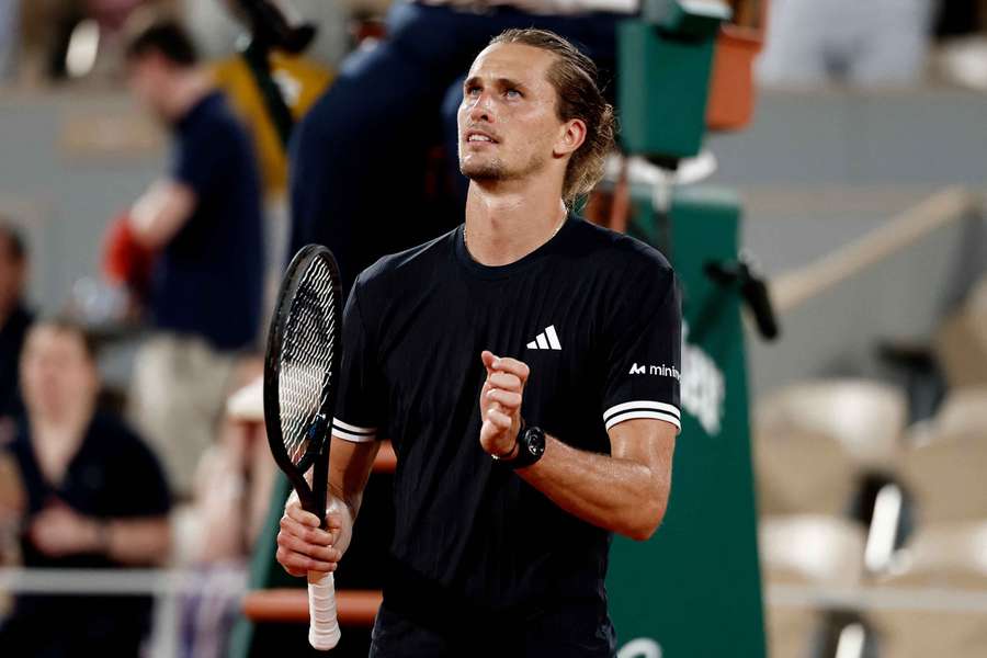 Zverev celebra su victoria Zverev celebra su victoria