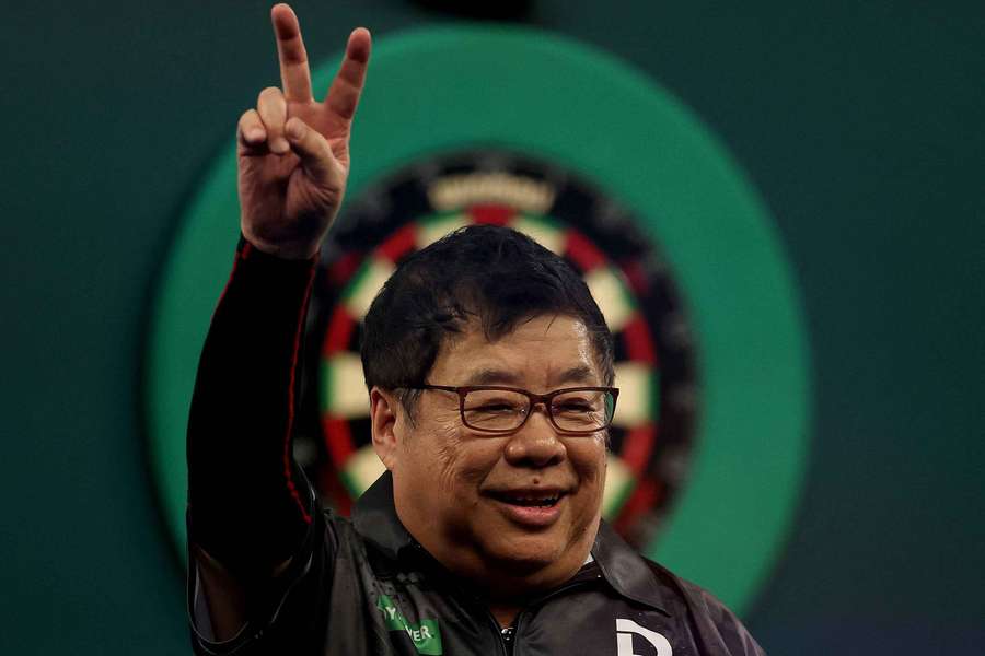 Paul Lim of Singapore celebrates after winning his match on Day Three of the 2025/26 Paddy Power World Darts Championship at Alexandra Palace Paul Lim of Singapore celebrates after winning his match on Day Three of the 2025/26 Paddy Power World Darts Championship at Alexandra Palace