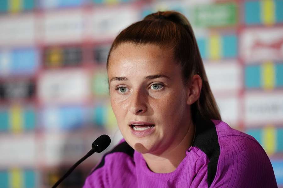 La inglesa Ella Toone durante una rueda de prensa La inglesa Ella Toone durante una rueda de prensa