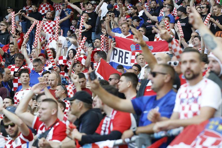 Croatia fans ahead of kick-off