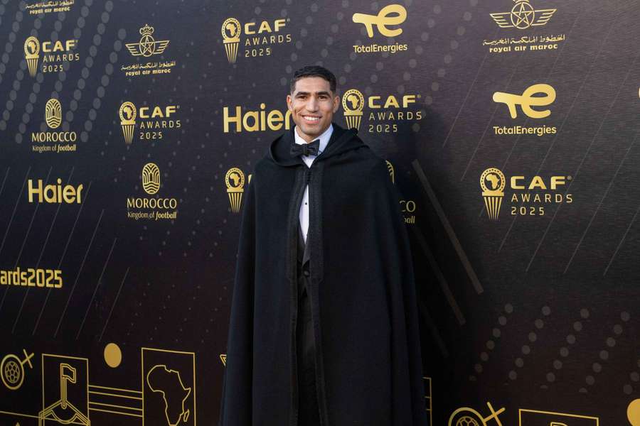 Achraf Hakimi was named Player of the Year at the CAF Awards 2025 in Rabat.