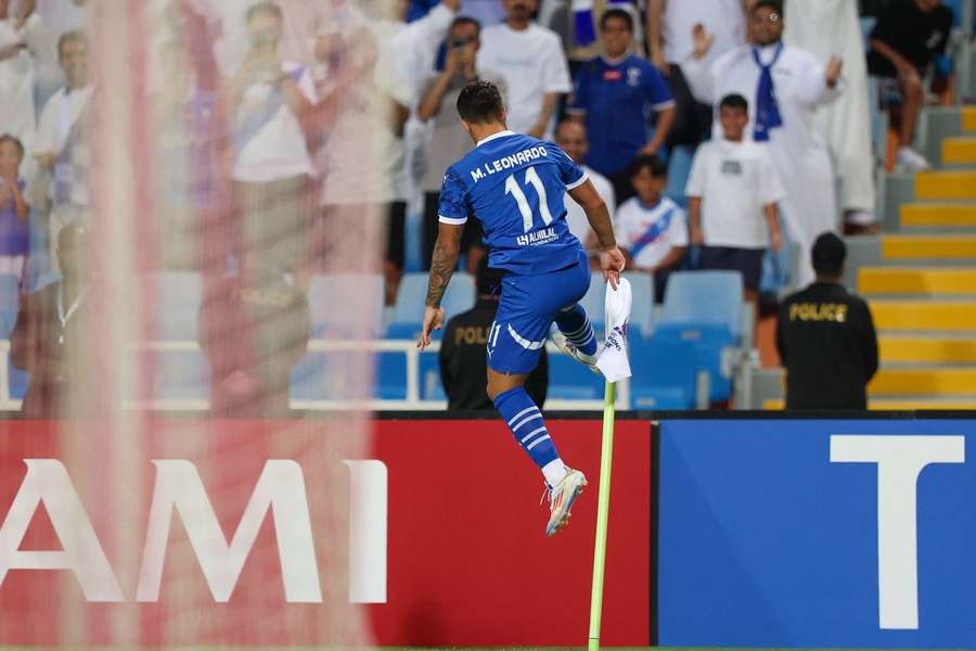 Marcos Leonardo celebra mais um golo pelo Al Hilal