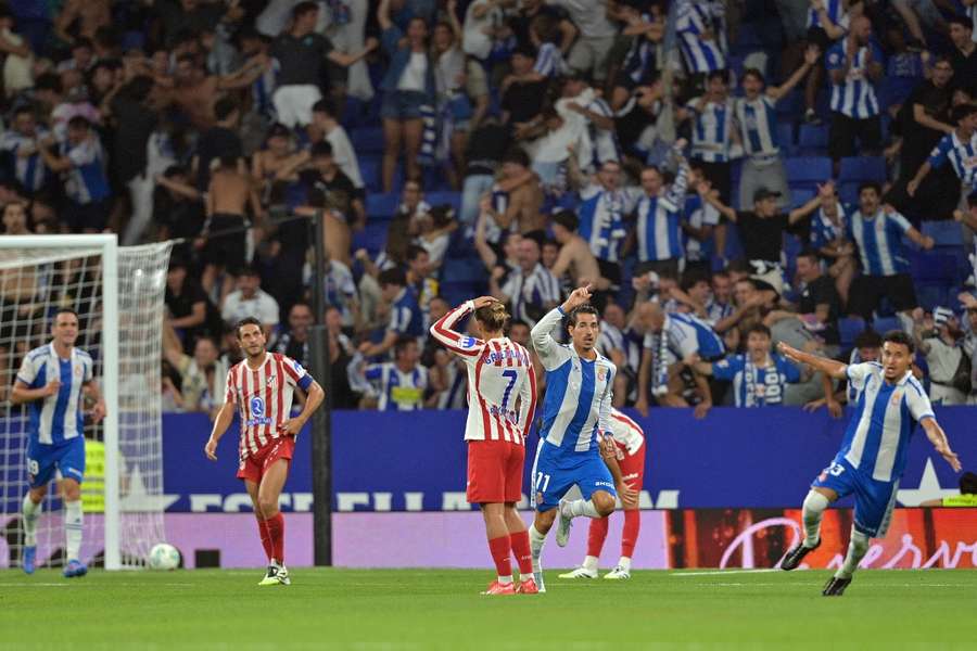 Pere Milla celebra la remontada del Espanyol