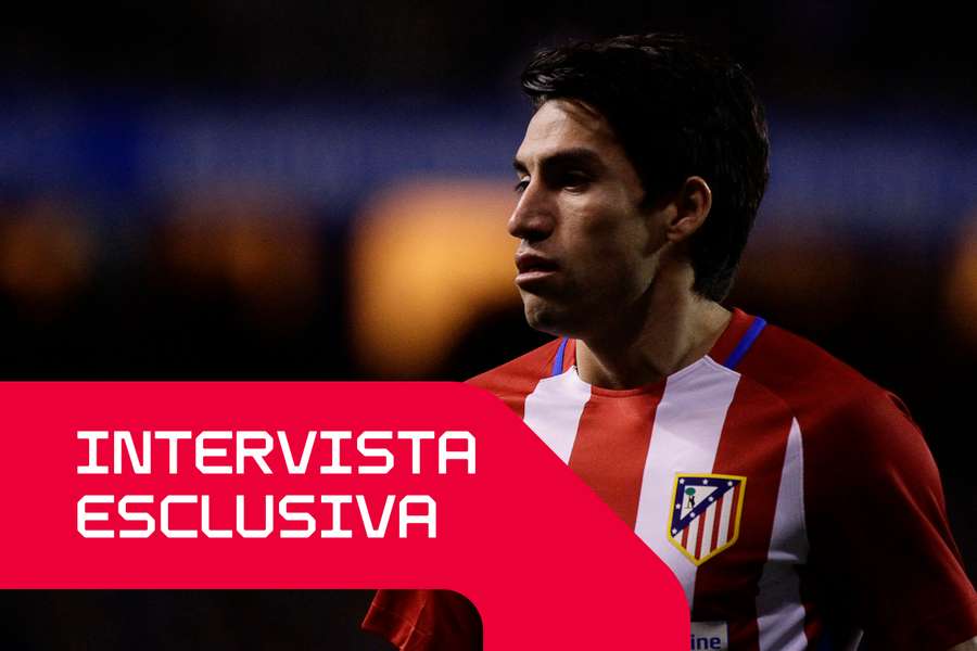 Nico Gaitán con la maglia dell'Atlético Madrid
