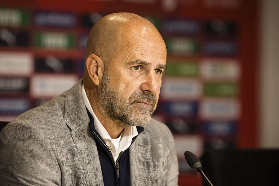 Trainer Peter Bosz na afloop op de persconferentie