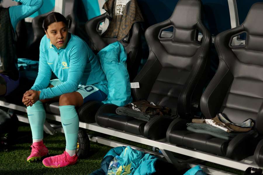 Sam Kerr har endnu ikke spillet et eneste minut for medværterne Australien ved denne VM-slutrunde.