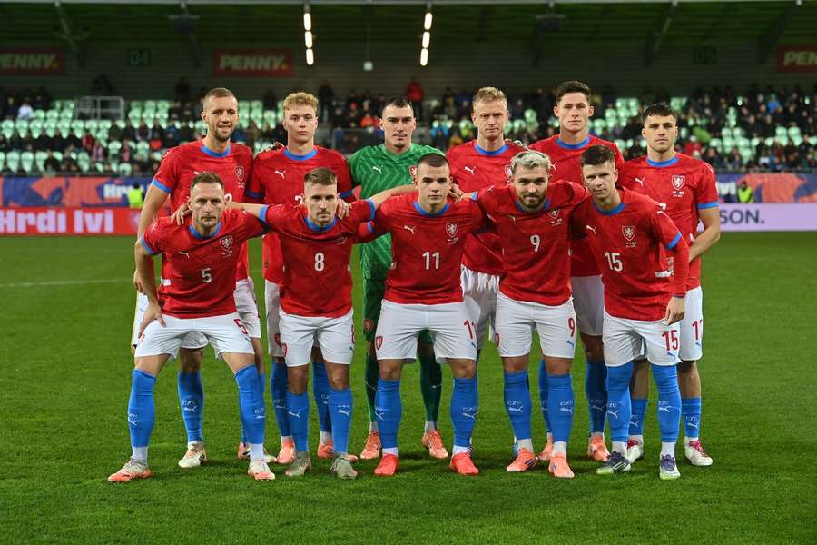 Česká fotbalová reprezentace před zápasem se San Marinem. Česká fotbalová reprezentace před zápasem se San Marinem.