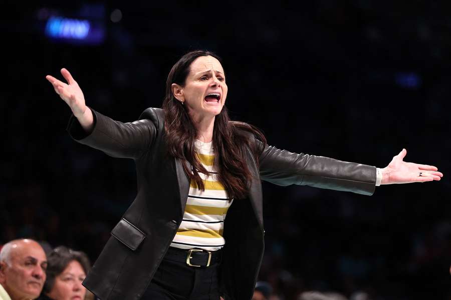 Brondello gestures courtside during her previous tenure at New York Liberty. Brondello gestures courtside during her previous tenure at New York Liberty.