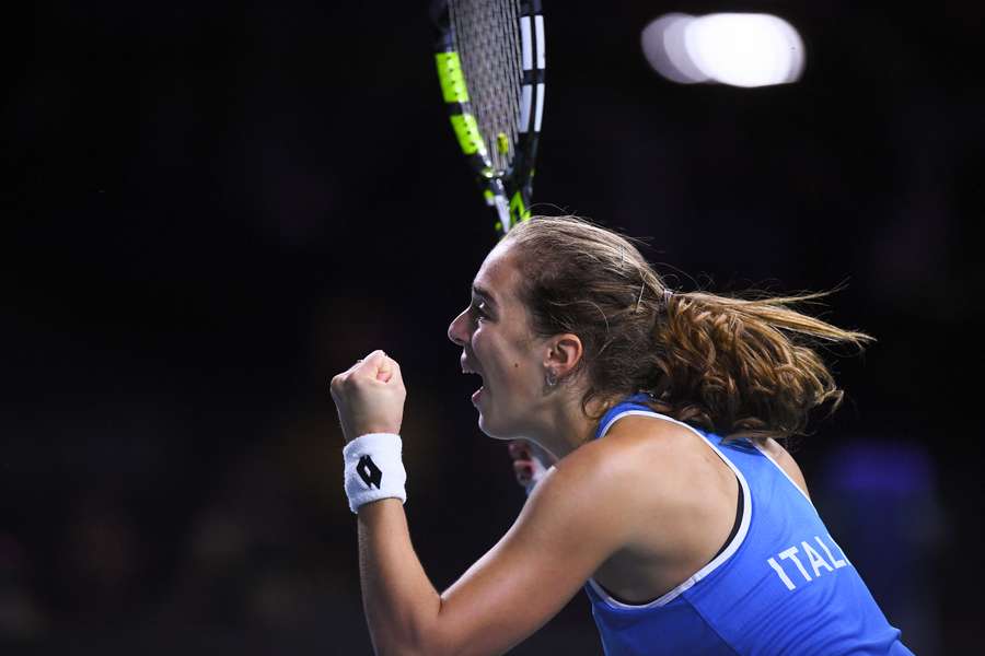 Bronzetti célébrant sa victoire ce mercredi.