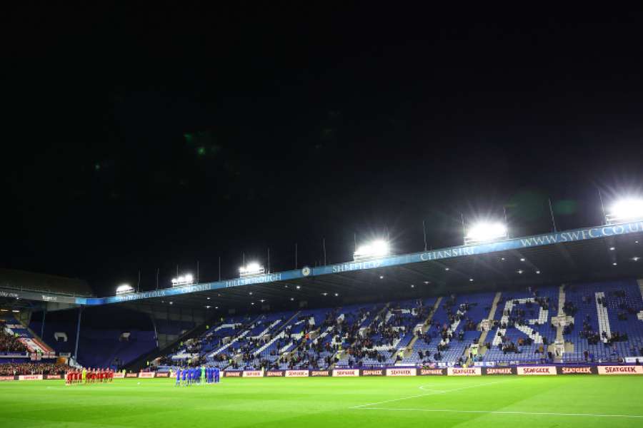 General view of a minutes applause commemorating former owner Milan Mandaric 