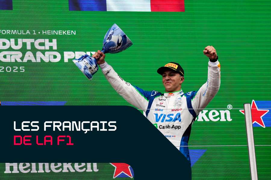 Isack Hadjar sur le podium de Zandvoort.