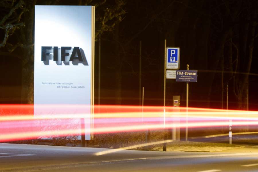 FIFA's logo near its headquarters in Zurich