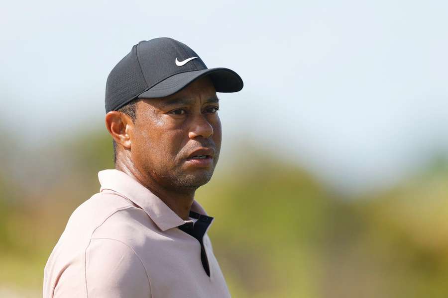 Tiger Woods op de golfbaan