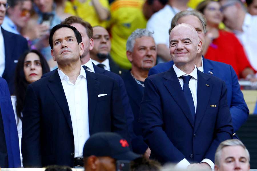 Gianni Infantino an der Seite von US-Außenminister Marco Rubio Gianni Infantino an der Seite von US-Außenminister Marco Rubio