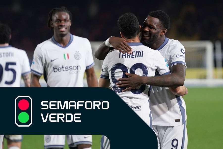 L'Inter festeggia a Lecce