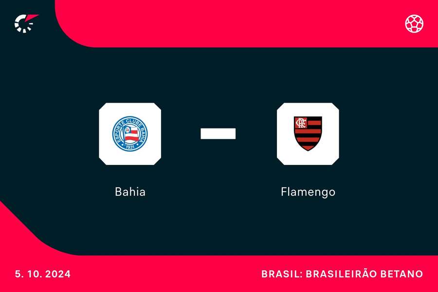 Bahia e Flamengo se encontram neste sábado (5) em Salvador