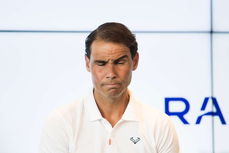 Nadal, bei seinem Auftritt vor den Medien in Manacor.