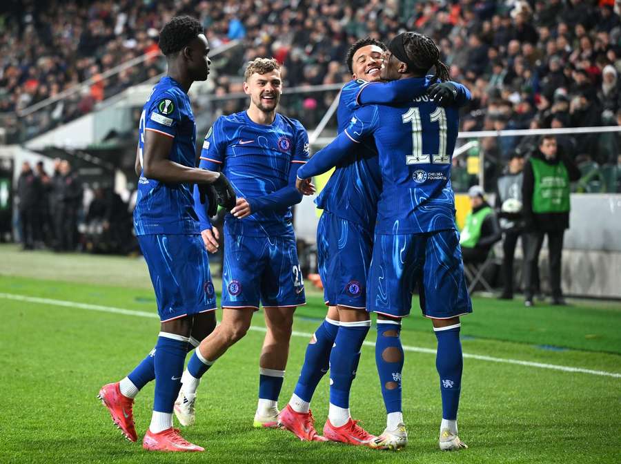 El Chelsea celebra un gol contra el Legia de Varsovia El Chelsea celebra un gol contra el Legia de Varsovia