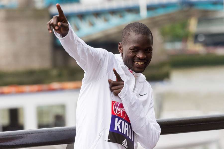 Abel Kirui poses for a photo ahead of the 2017 London Marathon 