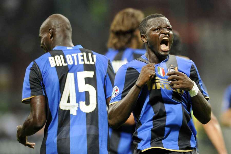 Sully Muntari while playing for Inter in 2008
