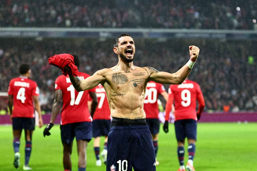 Remy Cabella celebrates scoring