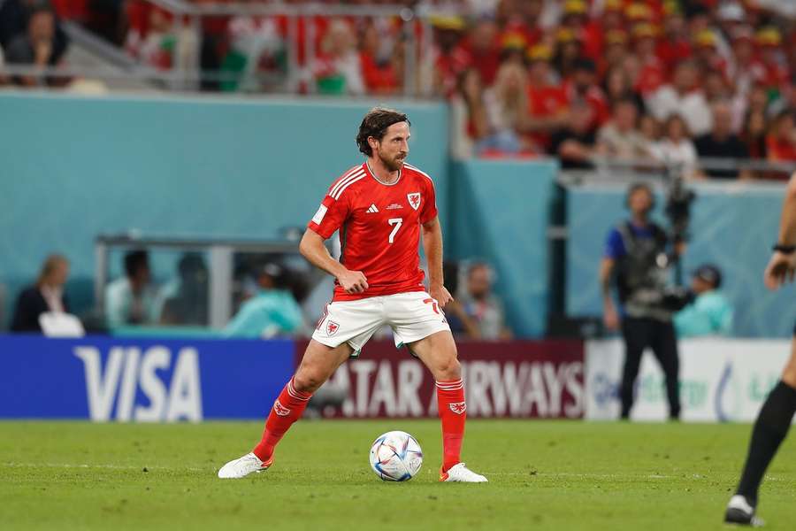 Joe Allen i VM-kampen mod England.