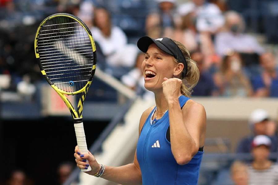 Wozniacki celebrates her win