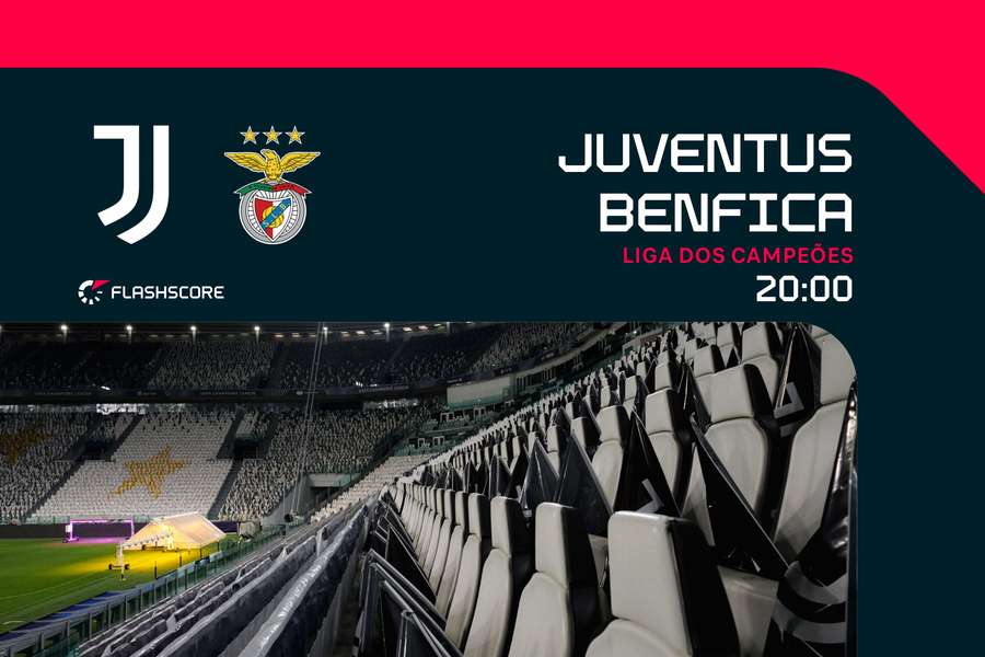 Benfica visita Juventus em Turim