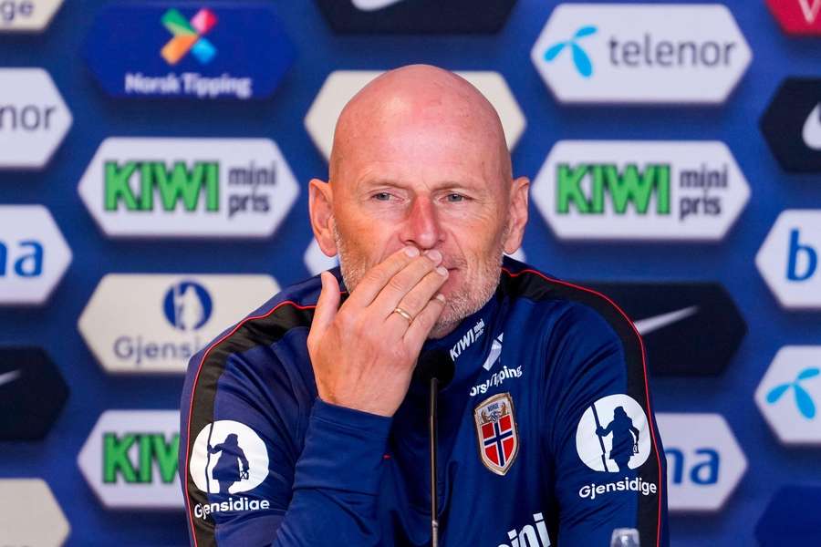 Stale Solbakken during the presentation of the Norwegian national team squad for the upcoming matches in the Nations League Stale Solbakken during the presentation of the Norwegian national team squad for the upcoming matches in the Nations League