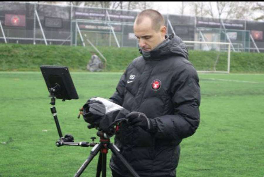 Bartek Sylwestrzak durante el entrenamiento.