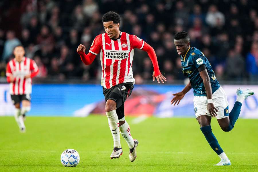 Malik Tillman in actie in de thuiswedstrijd tegen Sparta Rotterdam