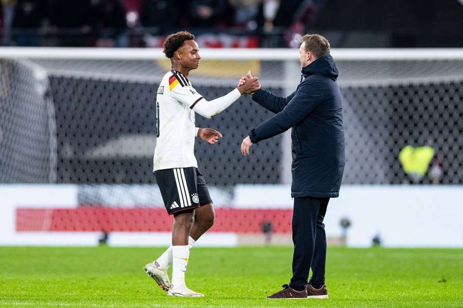 Ouédraogo und Nagelsmann im November Ouédraogo und Nagelsmann im November
