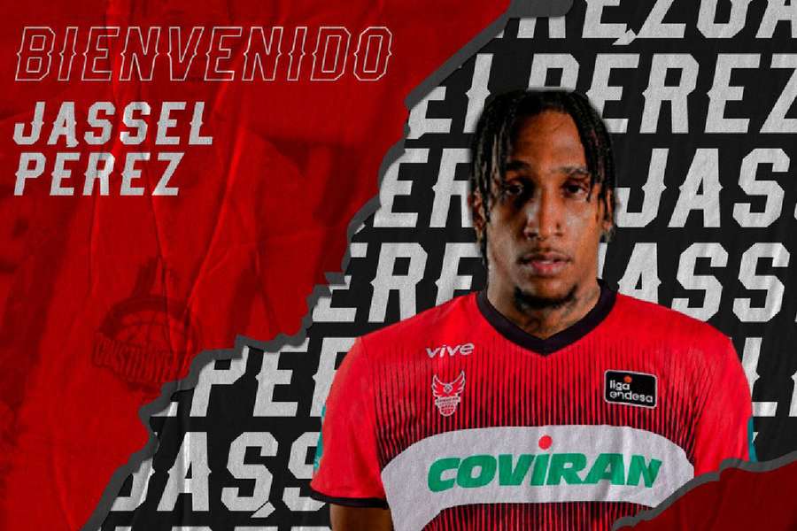 Póster de bienvenida del Covirán Granada a Jassel Pérez 