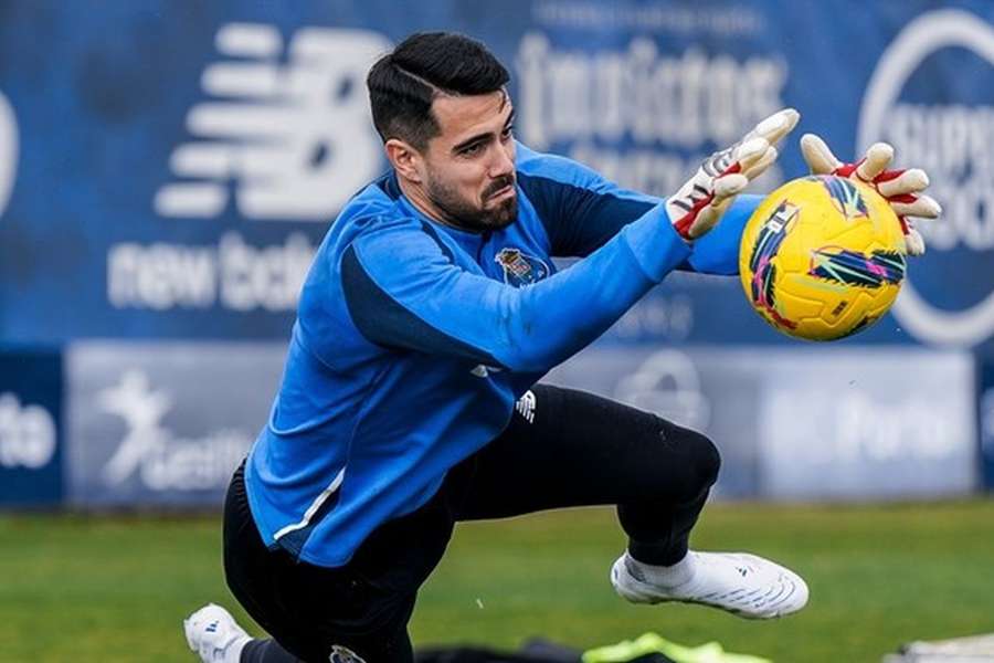 Diogo Costa no treino do FC Porto
