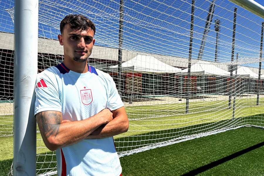 Marc Pubill, en la Ciudad del Fútbol de Las Rozas.