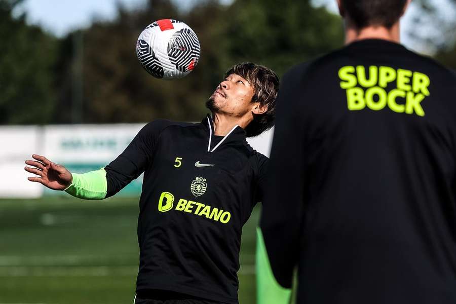Morita no treino do Sporting