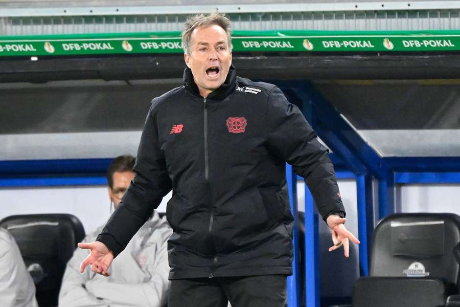 Leverkusen manager Kasper Hjulmand Leverkusen manager Kasper Hjulmand