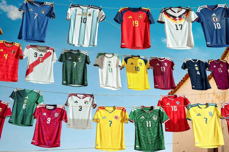 Maillots des sélections qui porteront Adidas à la Coupe du monde 2026