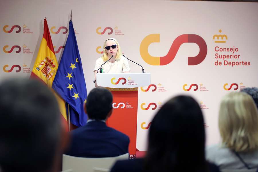 Susana Rodríguez, durante su homenaje