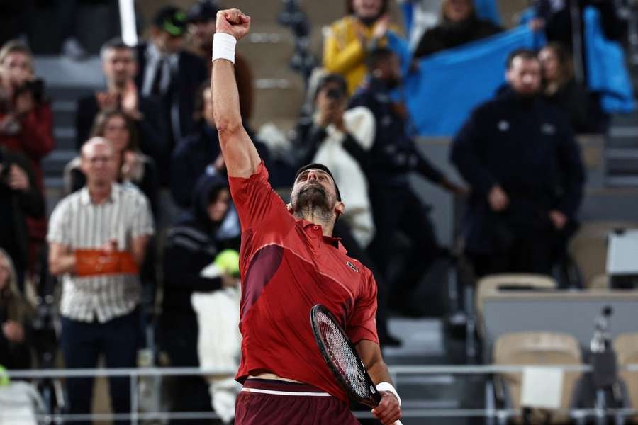 Djokovic à Roland-Garros.