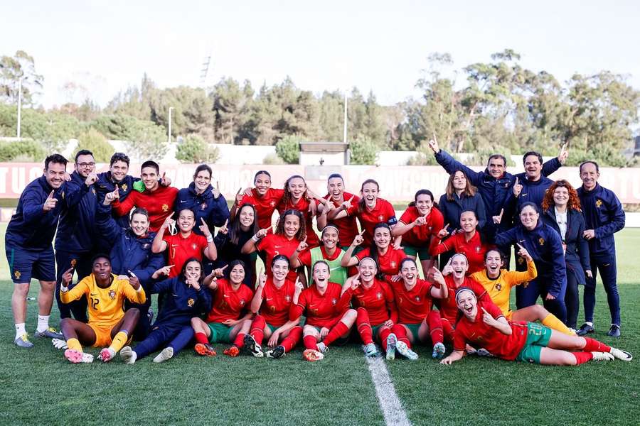 A festa das jogadoras da Seleção Nacional sub-17 feminina