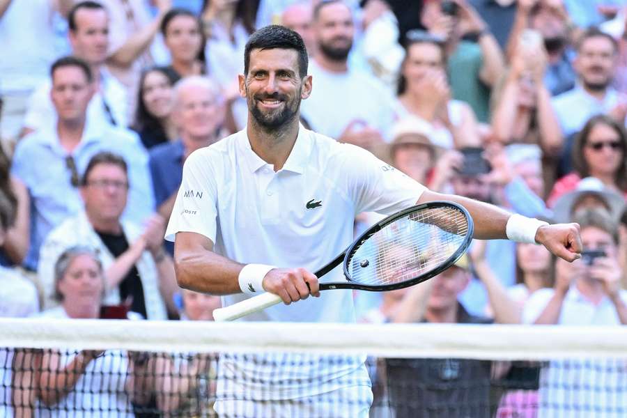 Novak Djokovic trotz der Zeit.