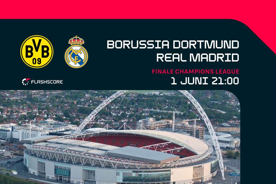 1 juni 21.00 uur: Borussia Dortmund - Real Madrid